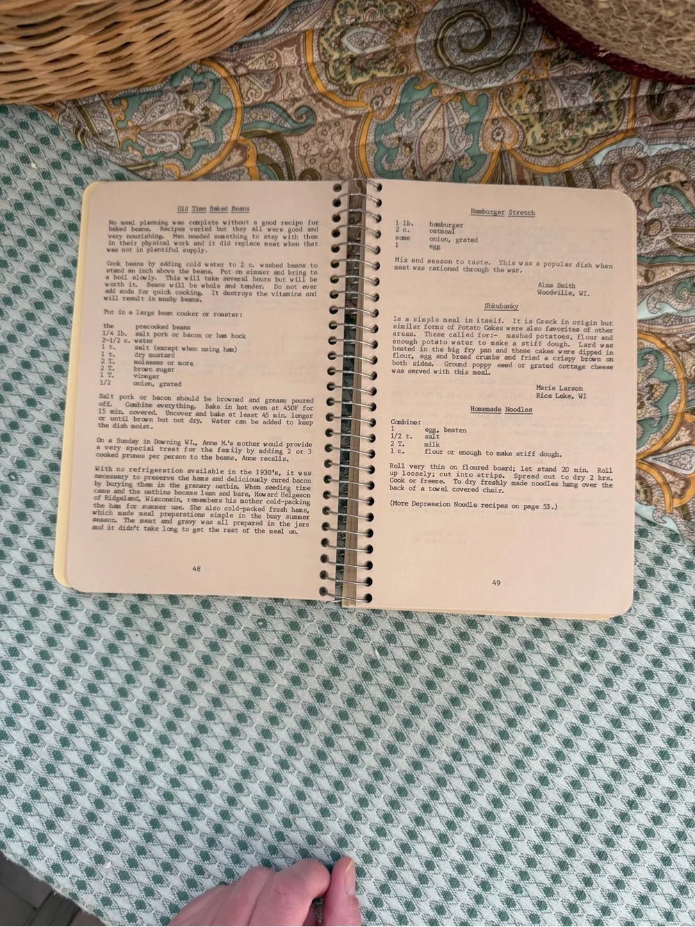 Vintage Cookbook Stories & Recipes of the Great Depression of 1930's LIKE NEW